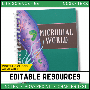 The Microbial World Notes, PowerPoint & Test ~ EDITABLE