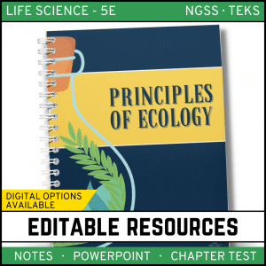 Principles of Ecology Notes, PowerPoint, and Test ~ EDITABLE!