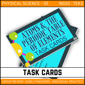 Atoms and the Periodic Table - Task Cards