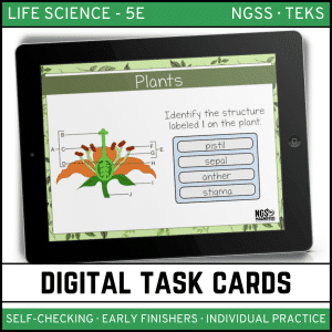 Plants Digital Task Cards
