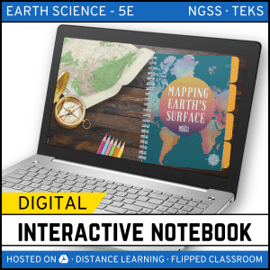 Mapping Earth's Surface Digital Interactive Notebook