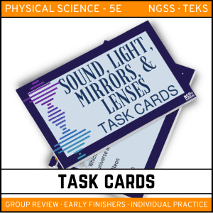 Sound, Light, Mirrors and Lenses - Task Cards