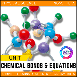 Chemical Bonds & Equations: Bonding, Formulas & Reactions Unit | MS Physical Science