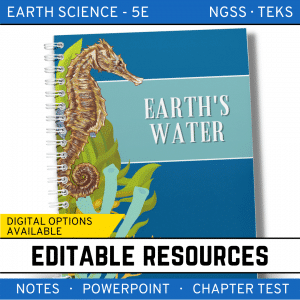 Earth's Waters Notes, PowerPoint & Test ~ EDITABLE!