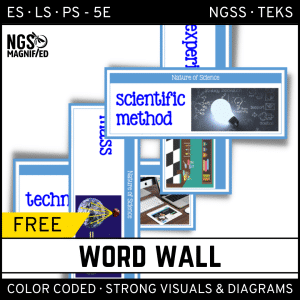 Nature of Science - Word Wall FREEBIE